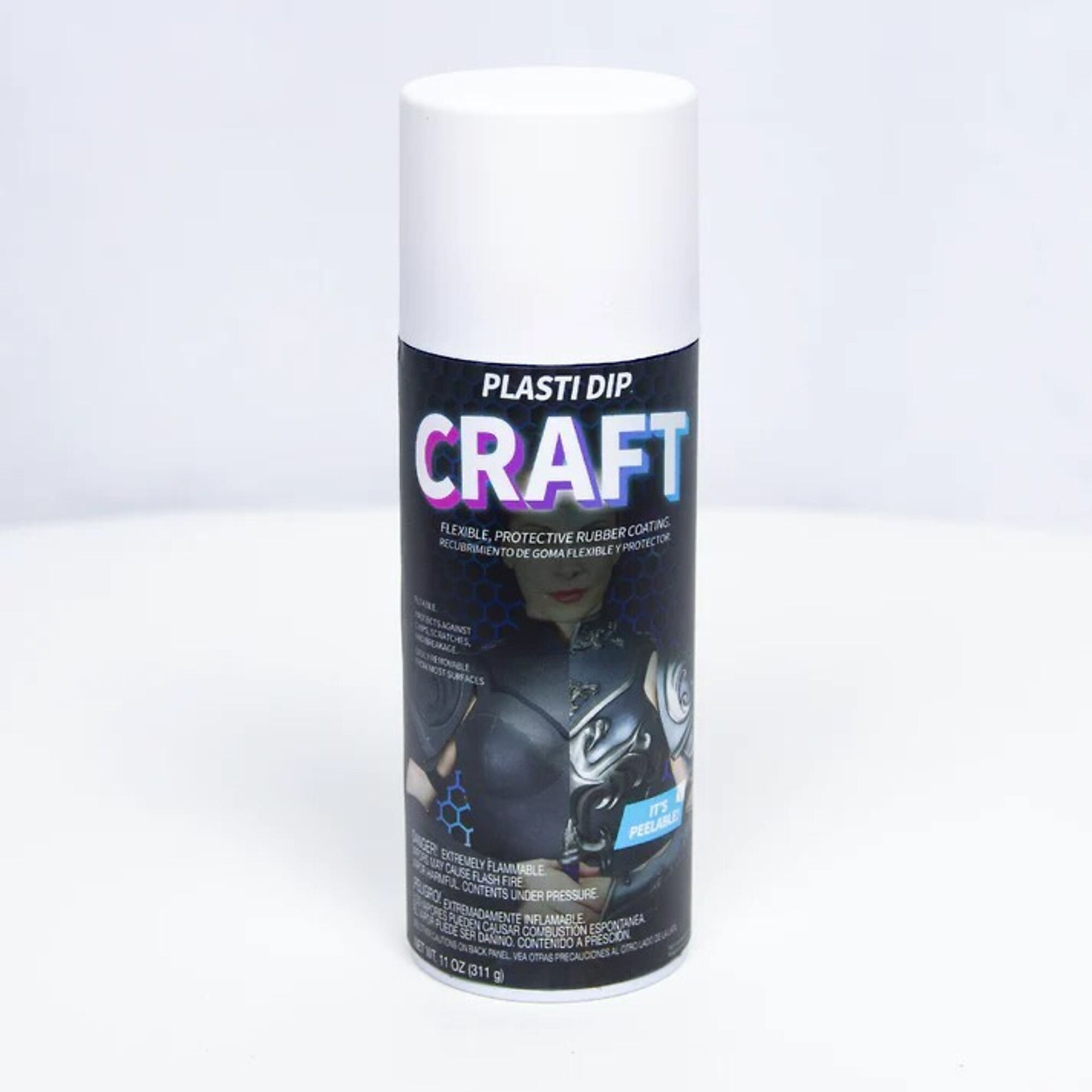Plasti Dip Spray Craft — 11 Oz., Flexible Protective Rubber Coating, Crisp White, Model# 11330-6